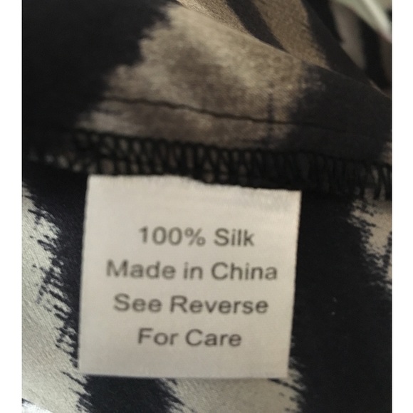 PARKER 100% Silk Spaghetti Strap Chevron Dress - Picture 4 of 6